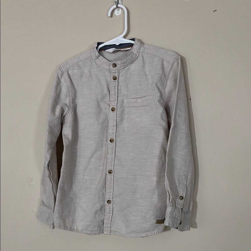 H&M Blue and Brown Collar Shirt